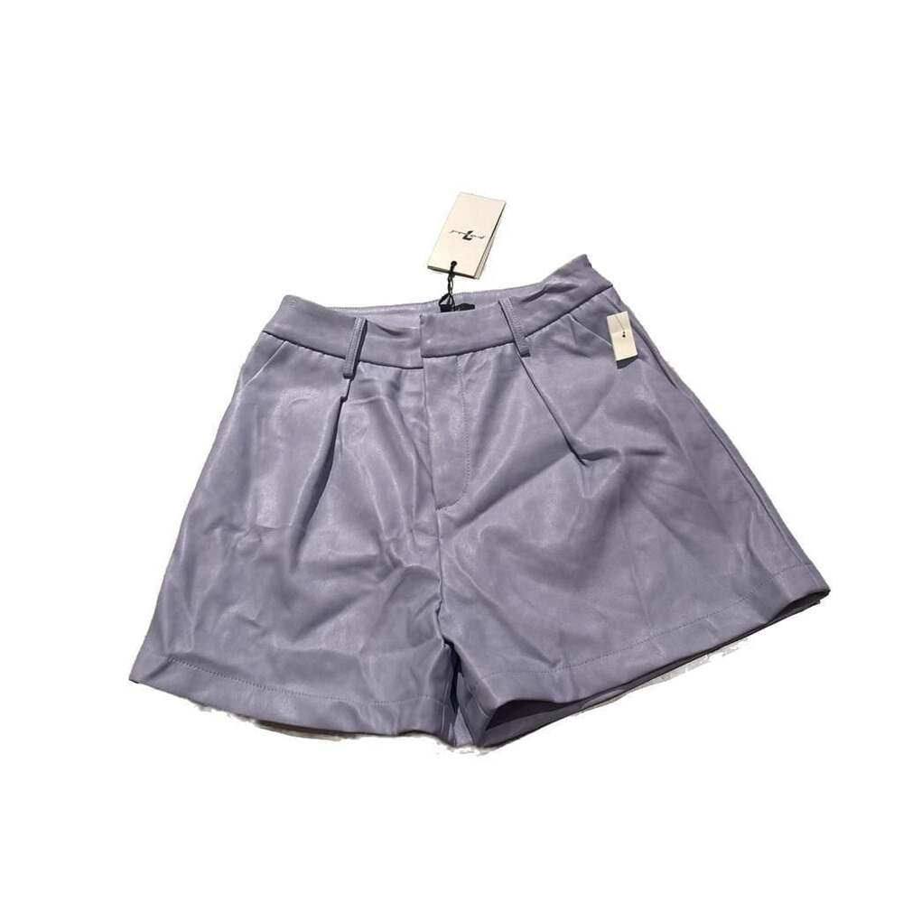 7 For All Mankind Pleated Faux Leather Shorts - NWT